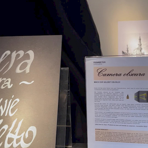 Jetzt bist Du dran. Werde zu unserem Canaletto 2022 und zeichne die Ansicht der alten Kreuzkirche mit unserer Camera Obscura...